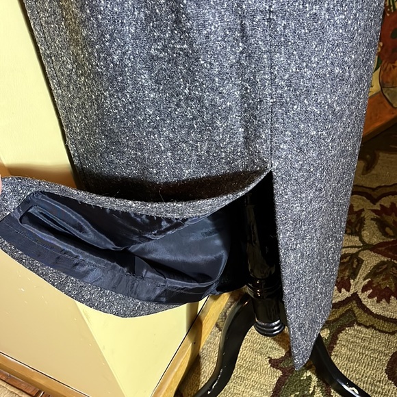Vtg RALPH LAUREN Size 8 10 SkirtSuit Marled Gray Wool Preppy Classic Equestrian - Picture 11 of 16